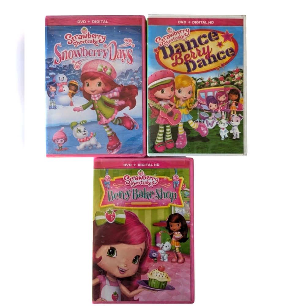NEW Sealed Lot of 3 Strawberry Shortcake DVD'S
